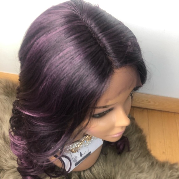 Jade Purple ombré curly lux LaceFront Wig *NWT* - Picture 3 of 8